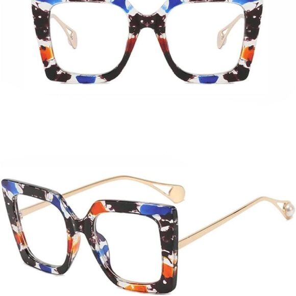 Brand New Blue Light Blocking Glasses - Retro Colorful Frame** - Picture 1 of 4